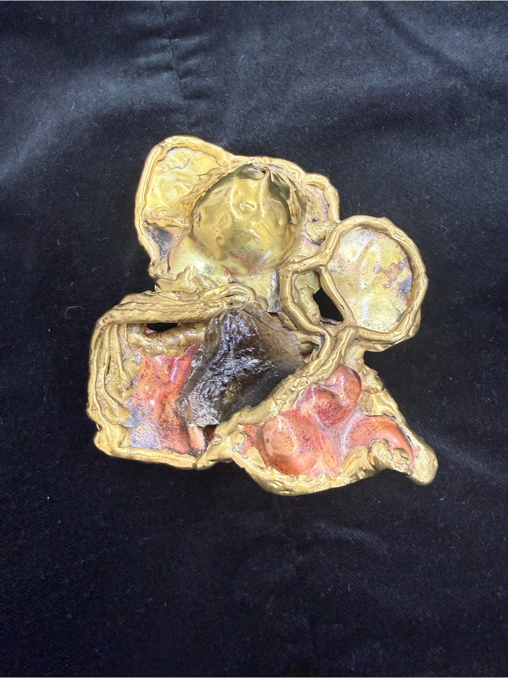 Gold Tone Abstract Statement Belt Buckle - Women Accessories